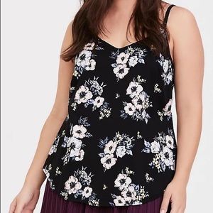 Torrid Size 1 Ava Black Floral Challis Cami